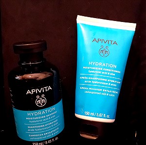 Apivita σειρά με υαλουρονικό οξύ σαμπουάν και κρέμα μαλλιων