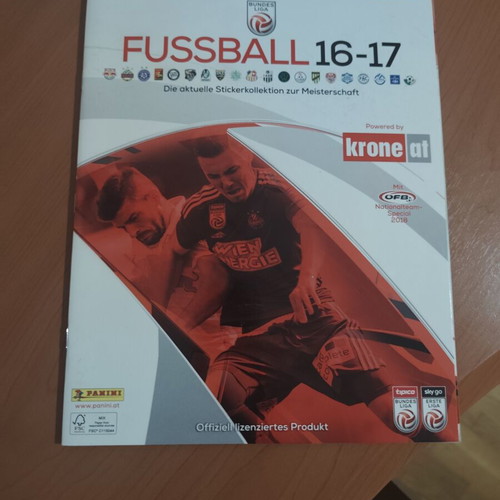 Panini Fussball 2016/17 sticker album, like new, empty