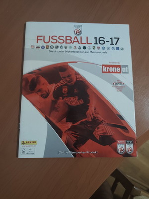 Panini Fussball 2016/17 sticker album, like new, empty