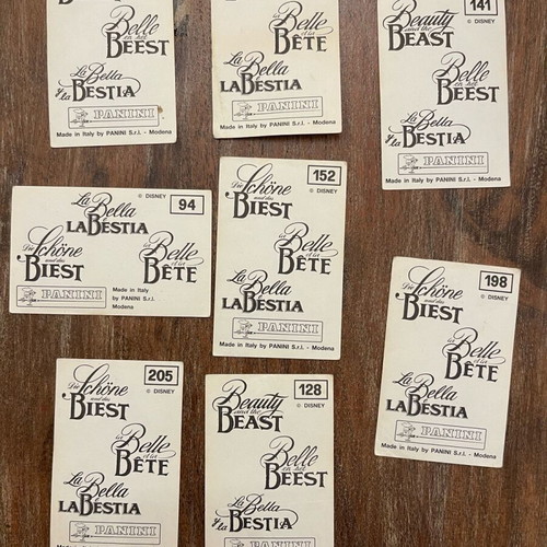 Panini Beauty and the Beast collectible stickers like new, pack of 8