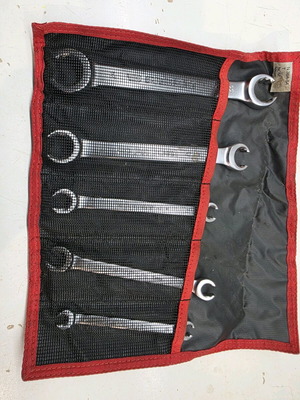 Facom flare nut wrenches set with 15° angle 8-24mm used