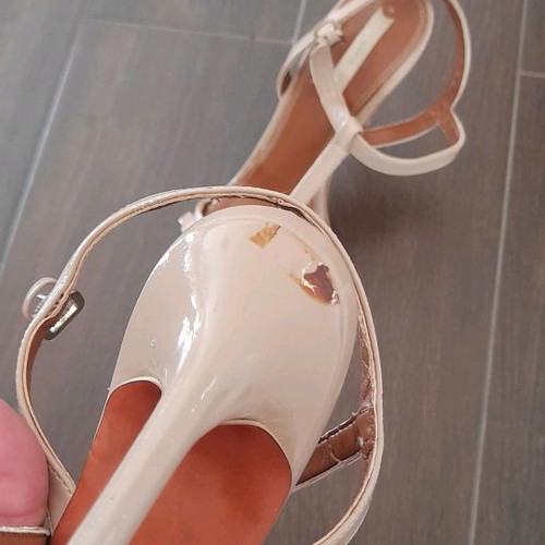 Zara sandals used, size 38, beige with gold details
