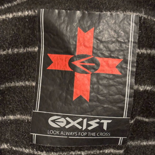 Exist waterproof jacket used with hood, size M, black and gray