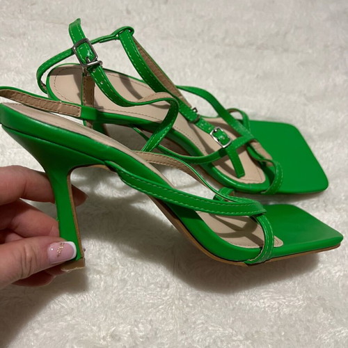 Elta heels used, green size 37.5