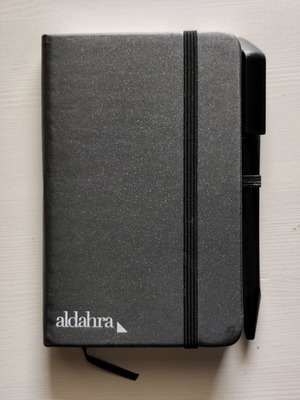 Black Notebook with Elastic Band and Pen like new