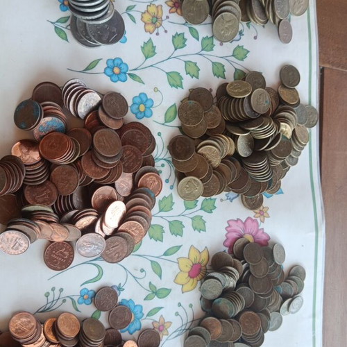 Drachma coins used, set of 703 from Greece