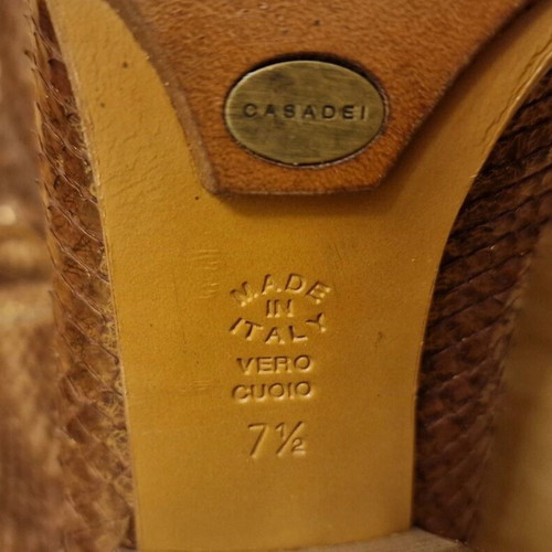 Casadei leather gold boot like new, size 38