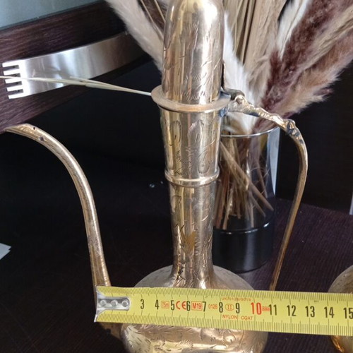 Two folk art decorative items used with minor defects