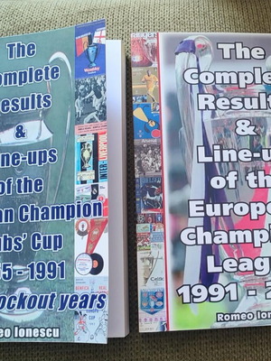 Champions League & European Cup Books by Romeo Ionescu like new, 1955-2004