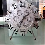  επιτραπέζιο ρολόι διαφανές με γραναζια