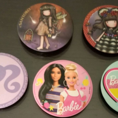 Barbie and Santoro Gorjuss collectible magnets set of 5 new
