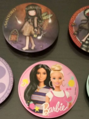 Barbie and Santoro Gorjuss collectible magnets set of 5 new