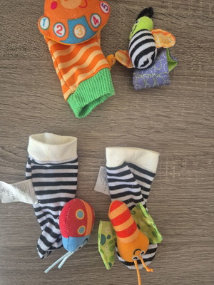 Rattles socks and bracelet like new