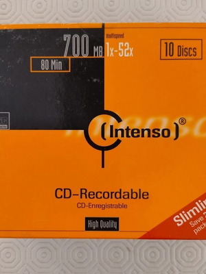 Intenso CD-R High Speed 52x 700MB pack of 10 new