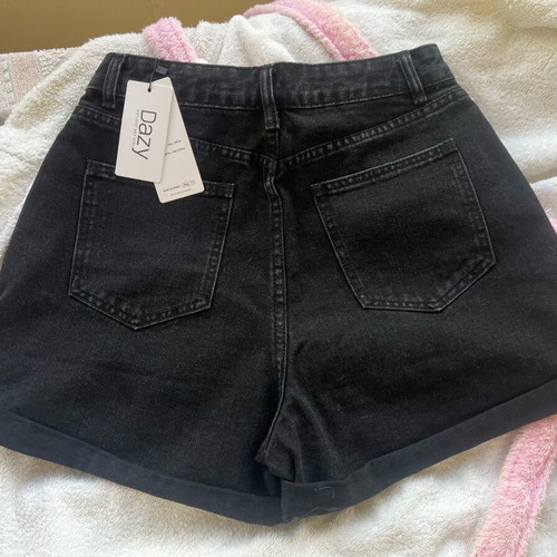 Denim shorts new black size M