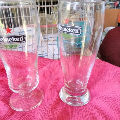 COLLECTIBLE COLUMN GLASSES WITH THIN GLASS AND THE FIVE PIECES 17 EUROS