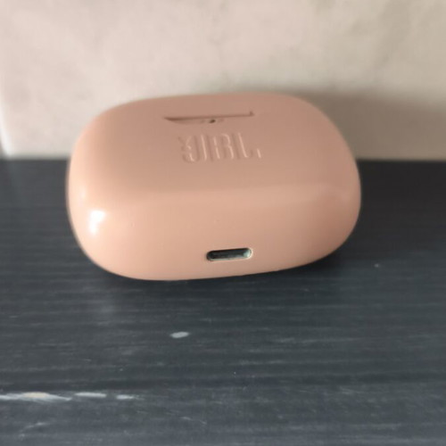 JBL Vibe Beam Touch earbuds used, beige color