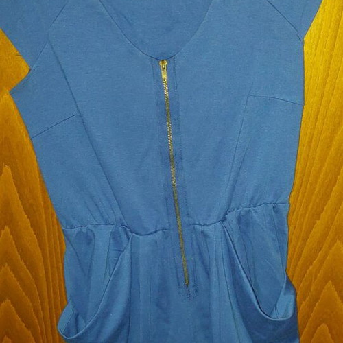 Mini dress used, blue, size S 36
