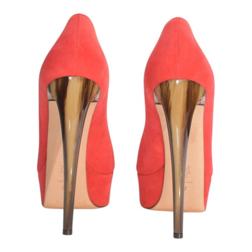 Alexander McQueen coral suede platform pumps EU 37 used