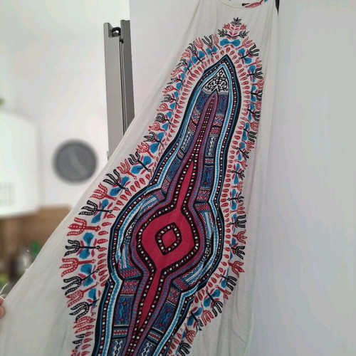 Boho maxi dress like new, multicolored, size S