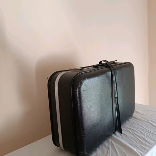 Vintage suitcase used, black
