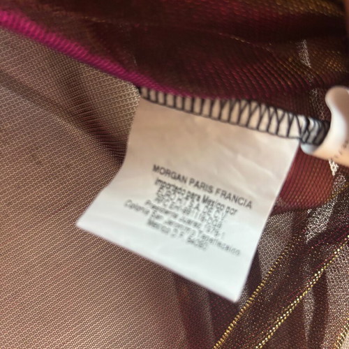 Morgan transparent shirt like new in burgundy with gold details