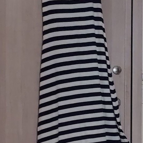 Cotton navy dress new, youthful, size M