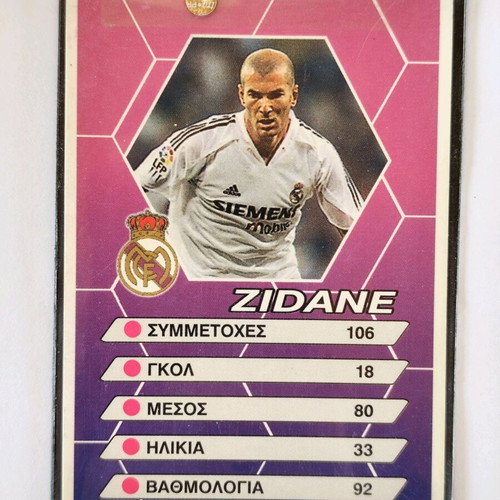 Zidane Mega Champions 2006 card like new collectible