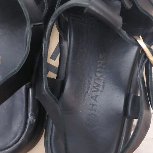 Leather sandals size 37 like new, black