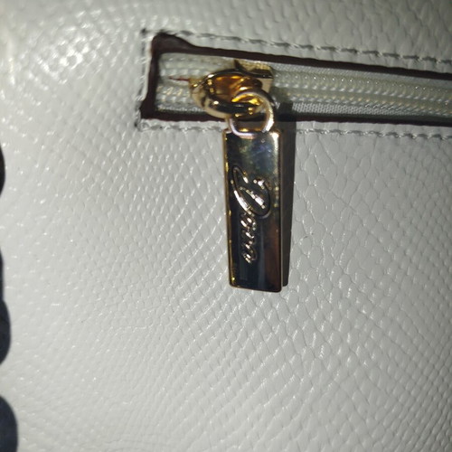 Doca shoulder bag, white with gold details