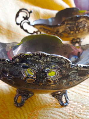 Επάργυρη γόνδολα μεταχειρισμένη, διακοσμητικό για άνθη και ξηρούς καρπούς