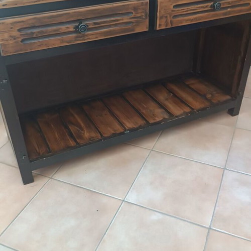 Vintage secretary refurbished with mirror and hanger