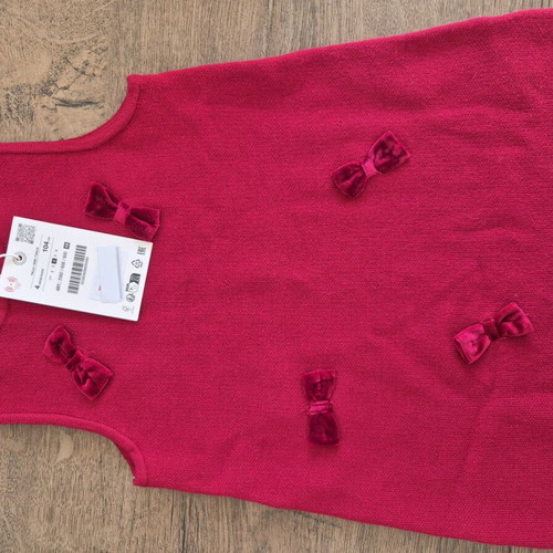 Zara knitted dress new, red, for 3 years old