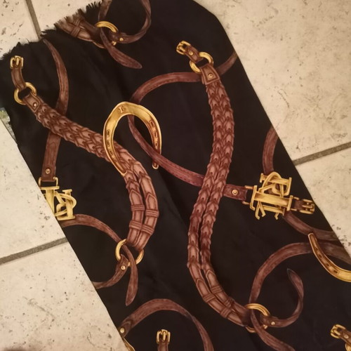 Ralph Lauren scarf, black, 150x30 cm