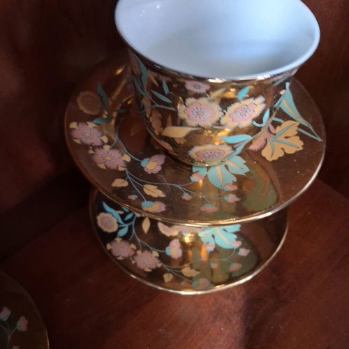 Design Dubai Gold cups new, set of 6 with vintage design