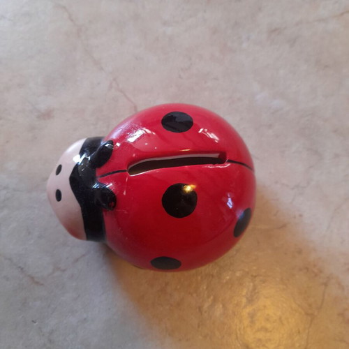Ladybug small piggy bank