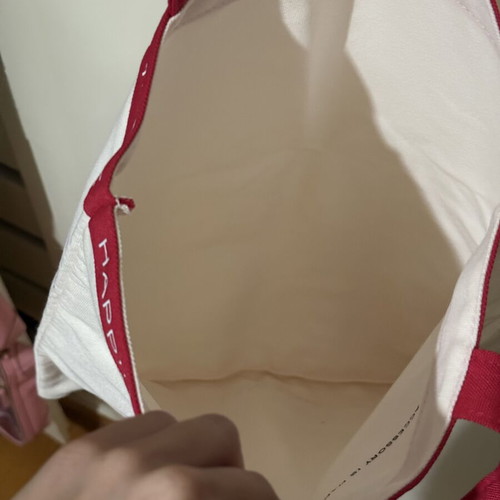 Lancôme tote bag, beige and pink