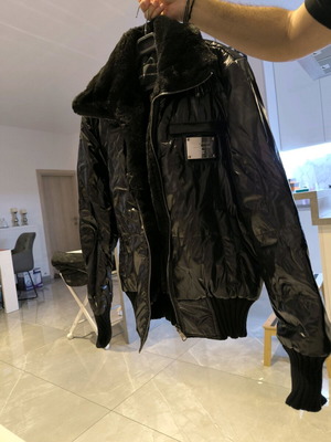 Men's jacket with lining like new, size XL, black