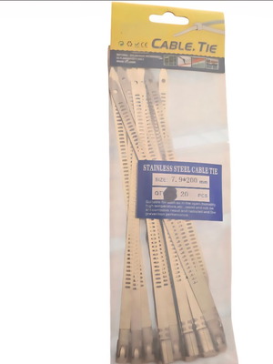 Stainless steel ladder type cable ties 20 pieces, new