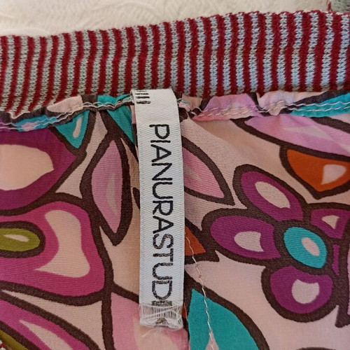 Floral women's silk top like new, size 46, multicolor