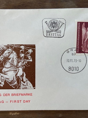 Φ.Π.Η.Κ. (F.D.C.) Österreich Πρώτη Ημέρα Κυκλοφορίας 30.11.1973 καινούργιο