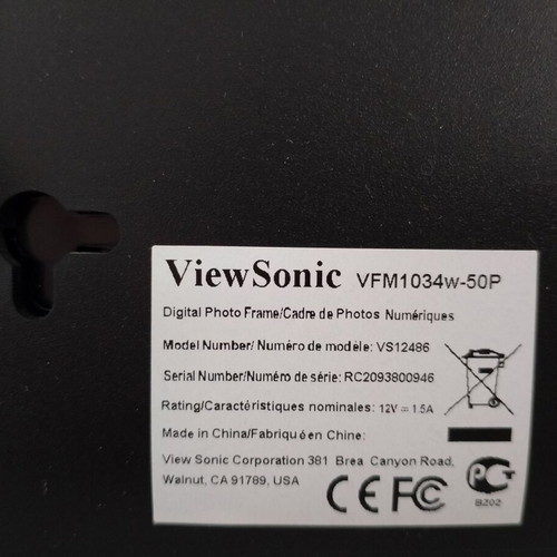 ViewSonic 10" digital photo frame used with large capacity