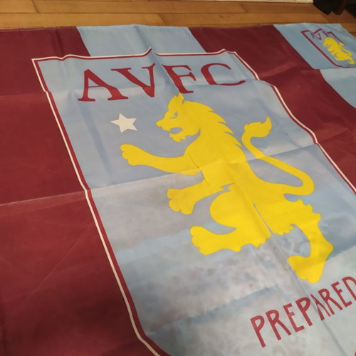 Aston Villa large flag used 0.90 m x 1.50 m
