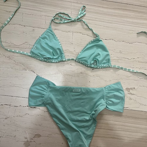 Calzedonia Bikini new, turquoise polka dot and solid pieces