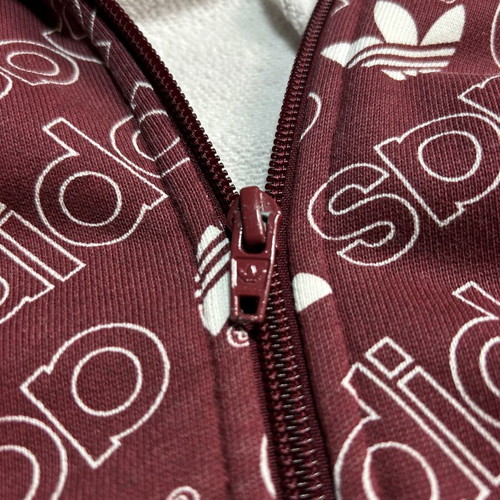 Adidas Originals Y2k Pullover Monogram Vintage Jacket 2018 Crimson size L like new