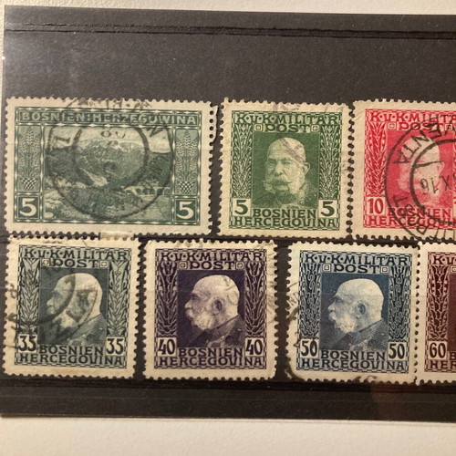 Bosnia Herzegovina stamps 1906-1912 used, sealed