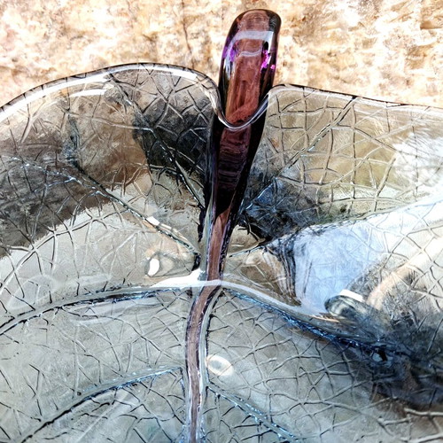 Μπολ Murano Art Glass σε σχήμα φύλλου λάχανου καινούργιο