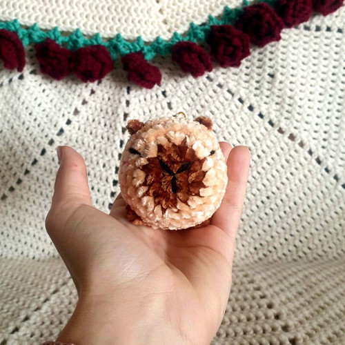 Crochet Capybara handmade keychain new