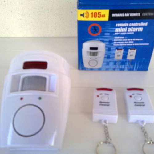 Infrared Alarm with Remote Controls and Power Supply like new