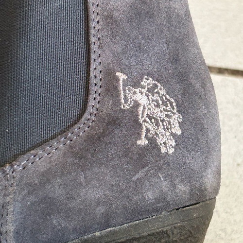 Polo gray slip-on heels like new, size 37